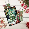 (US Local)Christmas Tree A5 Size Diamond Painting Notebook Set with 4Pcs Bookmark Gift