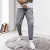  Pantalon cargo multi-poches conique &agrave; haute extensibilit&eacute; pour homme