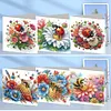6Pcs Ladybug Bee Diamond Painting Greeting Card for Holiday Party Favors