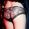 Men's U-Shaped Egg-Shaped Penis Panty Sexy Lace Transparent Mesh Plus Size Briefs