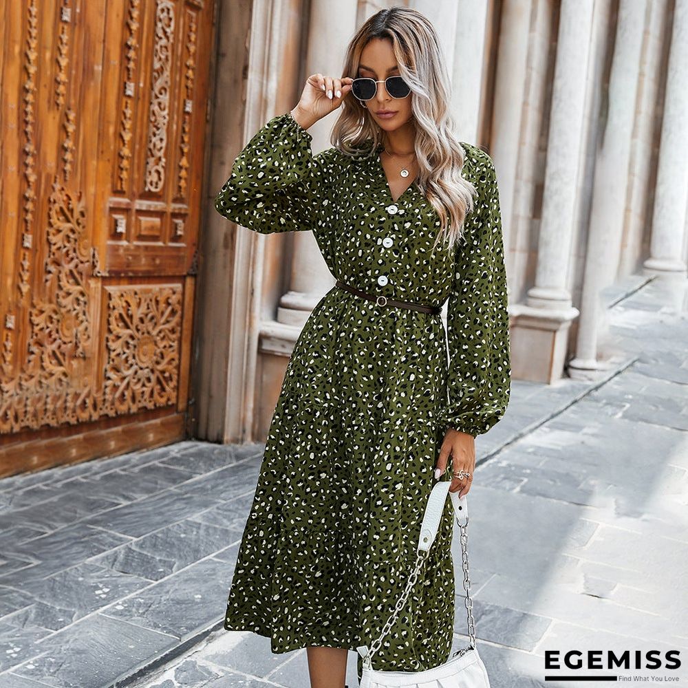 European and American Women's Leopard Print Dress Women | EGEMISS