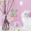 (US Local)PET Double Sided Special Shaped Easter Alphabet DIY Diamond Painting Keychain