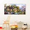 Garden Cottage - Full Round Diamond Painting(100x50cm)