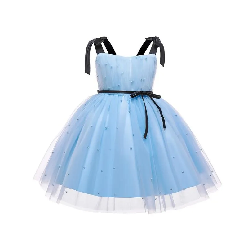 Toddler Girls Tulle Princess Dress 1-5 Year Kids Baby Elegant Wedding Tutu Prom Children Communion Formal Evening Party Clothes