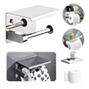 Stainless Steel Toilet Paper Holder Wall Mounted Punch-Free Bathroom Accessories