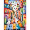 (US Local)Cat-11CT Stamped Cross Stitch Kit(40x55cm)