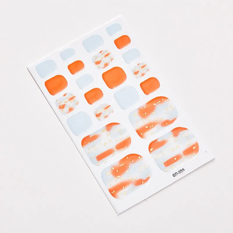 22 Tips/Sheet Shiny Nail Decoration Nail Adhesive Nail Accesoires Nail Art Decoration Nailart Sticker Adesivos Nail Tape