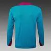 2024/2025 Psg Paris Saint-Germain Half-Pull Training Suit Lake blue Football Shirt 1:1 Thai Quality