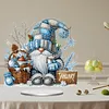 Diamond Painting Acrylic Single Sided January Snowflakes Gnome Gnome Ornaments Tabletop Home Office Decor