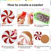 8pcs/set DIY Diamond Painting Art Coaster Kit with Holder (Christmas Daze)