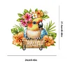 Wooden Special Shape Parrot 2 Hooks Diamond Painting Hook Rail for Wall Cabinet