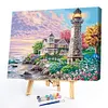 Lighthouse-Paint By Numbers Acrylic Painting 50*40cm