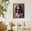 >SALE<5D DIY Full Round Drill Diamond Painting Curly Haired Big Eyed Girl Decor30x40cm