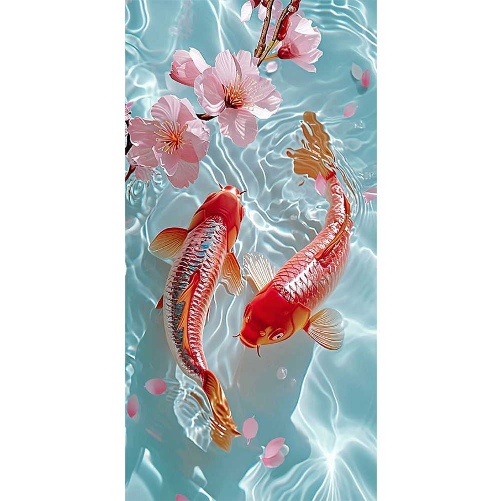 Koi-Paint by Numbers-16"x32"/40x80cm