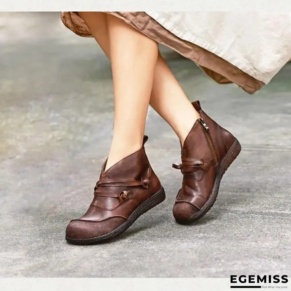 Flat Heel Casual Women Boots | EGEMISS