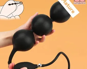 Inflatable Butt Plug, Silicone Anal Plug with Manual Pump, Inflatable Anal  Beads, Soft Butt Plug, Expansion Anal Sex Toy, BDSM Toy, mature