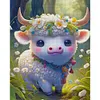 >SALE<Full Embroidery Eco-cotton Thread 11CT Printed Zodiac Ox Cross Stitch 40x50cm