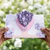 Purple Butterfly Flower-Pop Up Greeting Card
