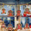 8Pcs Double Side Effect Acrylic Special Shaped Christmas Theme Xmas Trees Hanging Pendant Kits