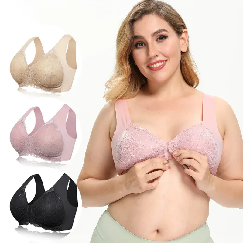 FRONT CLOSURE 5D SHAPING PUSH UP COMFY WIRELESS BRA(3 PCS) 