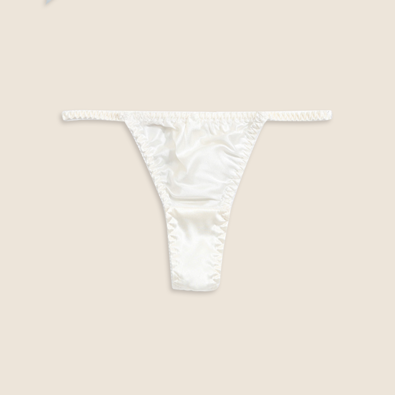 Low Waist Pure Silk Thong Panties REAL SILK LIFE