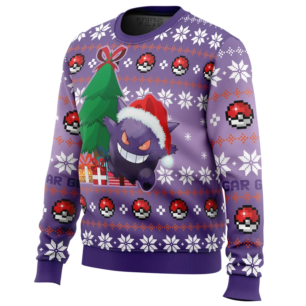 Christmas Gengar Pokemon Ugly Christmas Sweatshirt