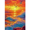 Seaside Rising Sun-9CT Stamped Cross Stitch 68*95cm/26.77*37.4in(Big Size)