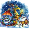 Diamond Painting-DIY Crystal Rhinestone Neon Dragon
