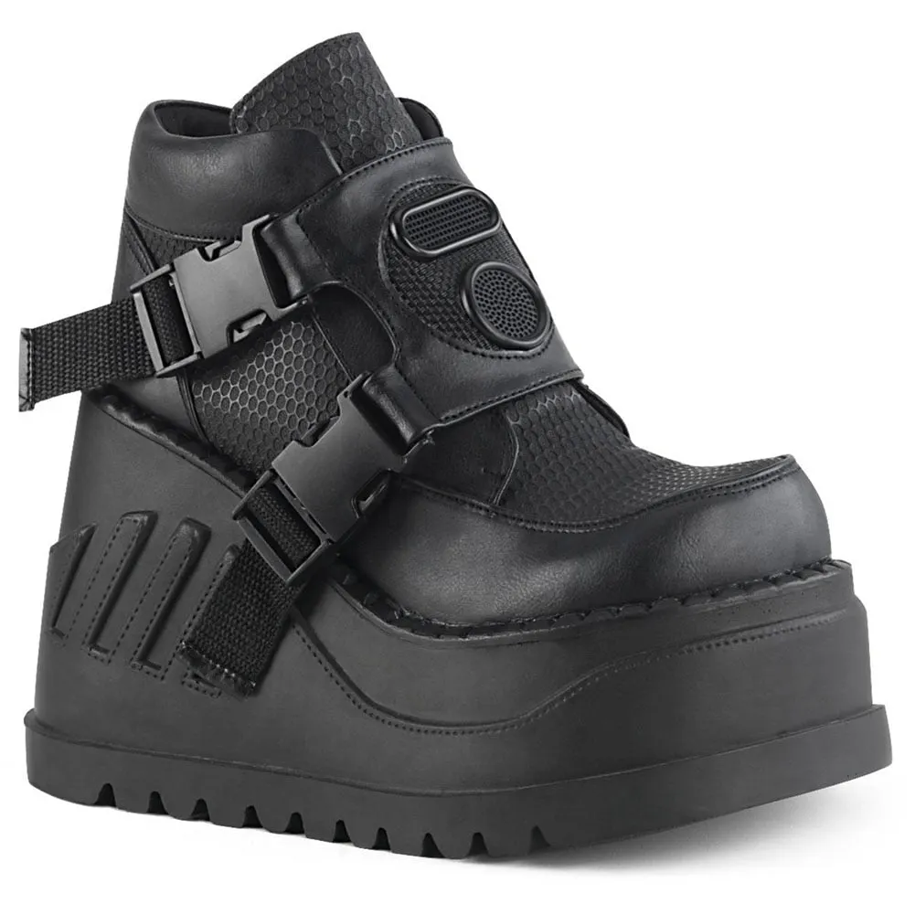 Brand New Punk Street Fashion Black Gothic Style Girls Cosplay Platform High Heels Sneakers Wedges Shoes Woman Pumps Big Size 43