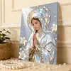 (30x40cm)DIY Virgin Mary Framed Handmade Pearl Painting Art Craft Kit Living Home Decor