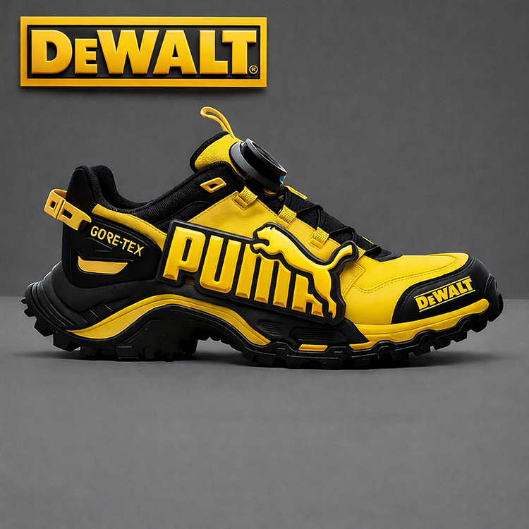 Wodoodporne i oddychające męskie buty robocze i turystyczne marek PUMA&reg; i DEWALT idealnie nadają się do pracy i aktywności na świeżym powietrzu.