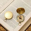 Mini Portable Copper Navigation Compass Outdoor Luminous Flip Compasses