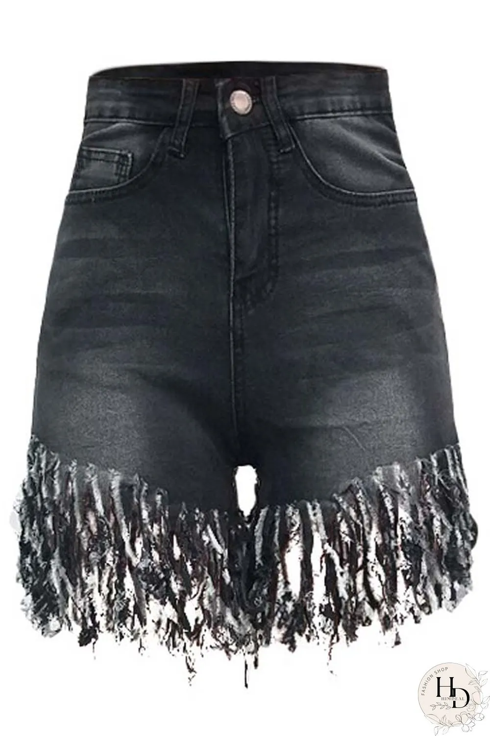 Blue Polyester Fashion Casual tassel Plus Size