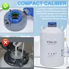 [US Local Warehouse] 20L Liquid Nitrogen Tank Cryogenic Container with 3 Canisters & Carry Bag Liquid Nitrogen (LN2) Dewar for Beauty Industry Semen Preservation