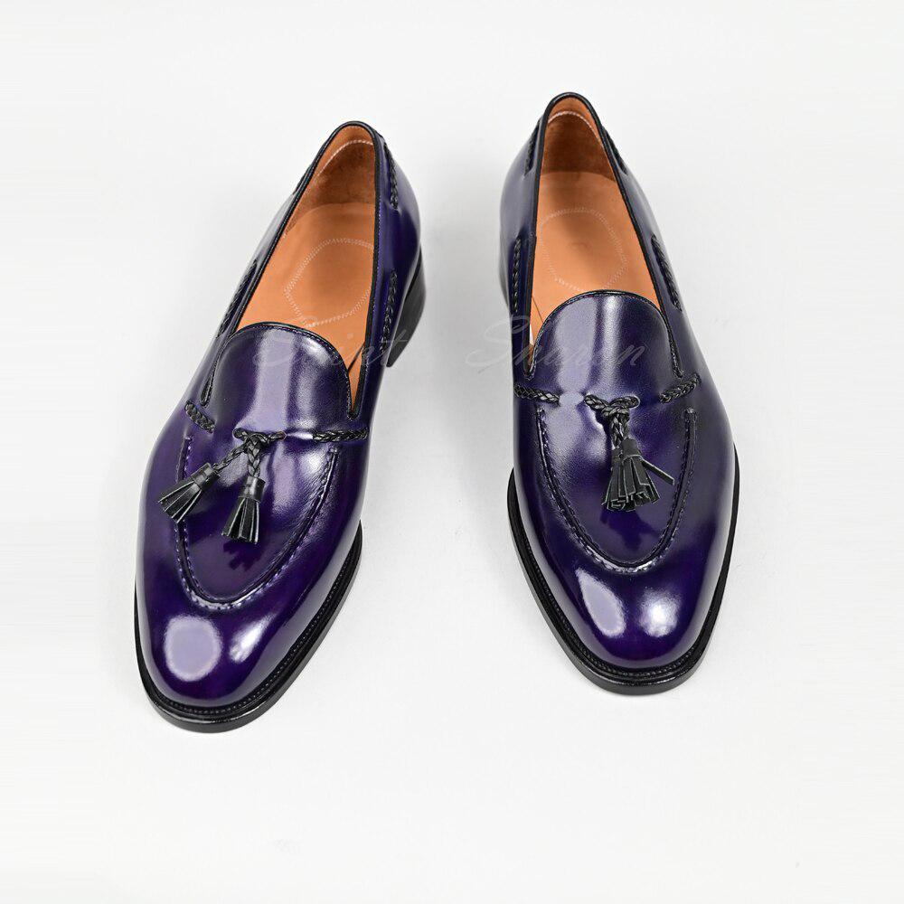 Men's Leather Shoes Tassel Loafers Suede Leather Banquet Shoes Wedding Leather Shoe
