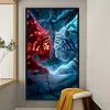 (US Local)Tiger-11CT Stamped Cross Stitch Kit(40x70cm)