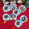 (US Local)10pcs/set Diamond Painting Special Shape Drawing Greeting Card Kit (Xmas Crystal Ball)