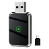 2 in 1 Wireless CarPlay Android Auto Adapter Plug & Play for Factory Wired Cars