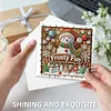 (US Local)6PCS DIY Diamond Art Christmas Greeting Cards Xmas Design Diamond Art Cards