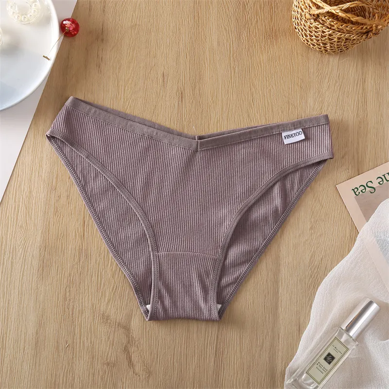 Billionm Women Cotton Panties Sexy V-Waist Briefs Soft Underwear Girl Panty Female Breathable Intimates Lingerie Large Size M-4XL