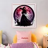 Witch And Cat Silhouette-11CT Stamped Cross Stitch 45*45cm/17.72*17.72in