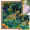 >SALE<Full Embroidery Cotton Thread 11CT Printed Leopard Cross Stitch Artwork 50x65cm