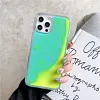 Luminous Apple Phone Case Quicksand Phone Case Solid Color Anti-drop Couple Apple Phone Protective Case