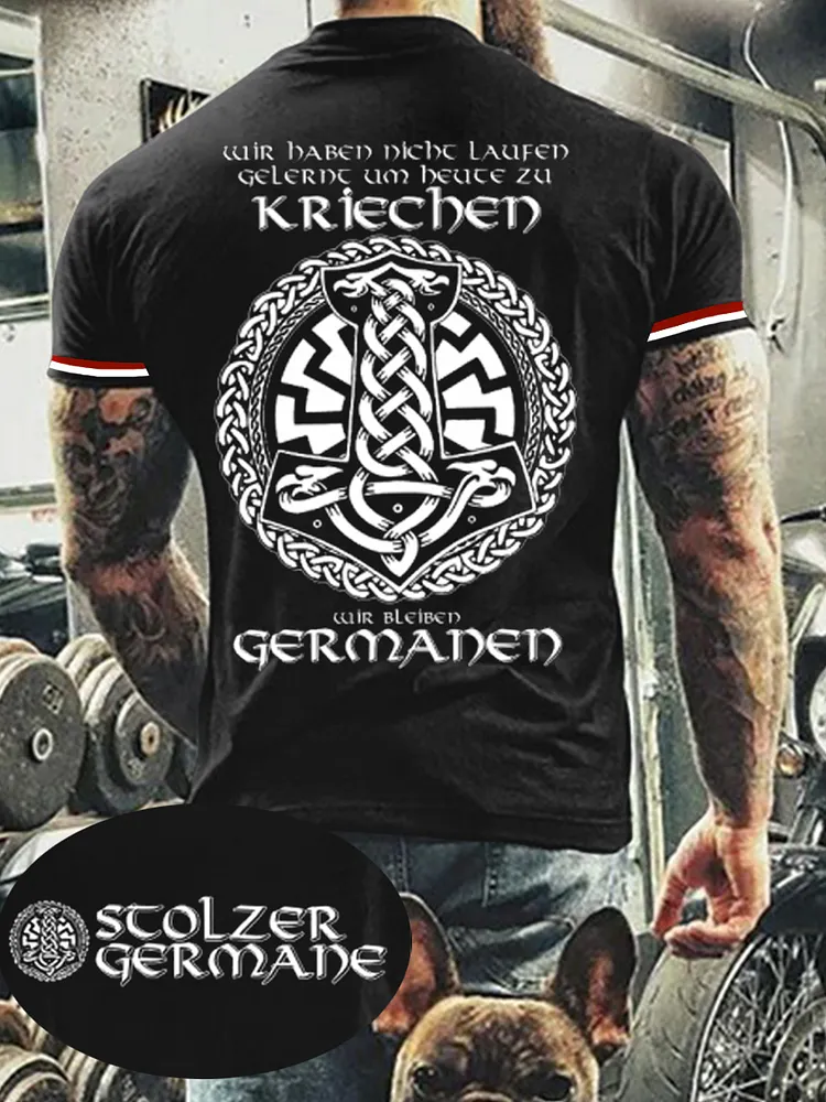 Stolzer Germane bedrucktes Kurzarm-T-Shirt f&uuml;r M&auml;nner