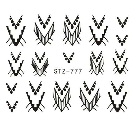 Nail Stickers Water Transfer Necklace Petals Feathers Hanging Flowers Designs Nail Decal Decoration Tips For Beauty Salons-Nail Inspo