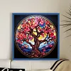 (Stamped/Counted) Glass Painting-Tree Of Life-18CT Cross Stitch 30*30cm/11.81*11.81in