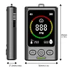 3-in-1 Carbon Monoxide Detector Rechargeable CO Detector Temp Humidity Monitor