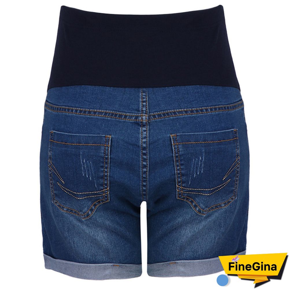Pregnant Women Casual Shorts Summer Pregnancy Low Waist Denim Shorts