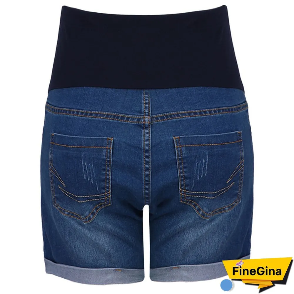 Pregnant Women Casual Shorts Summer Pregnancy Low Waist Denim Shorts