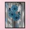 Blue Flowers - 11CT Stamped Cross Stitch - 40*50cm - Flower
